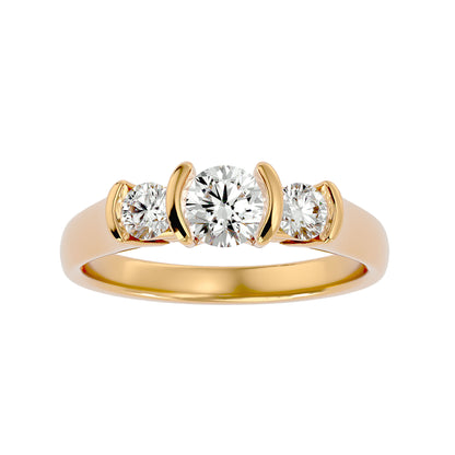 Linh tension setting diamond engagement ring