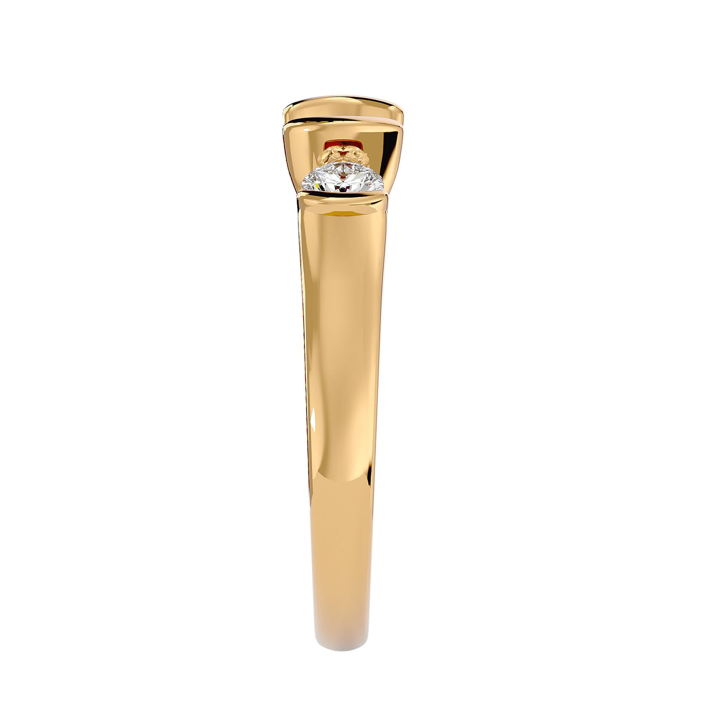 Linh tension setting diamond engagement ring