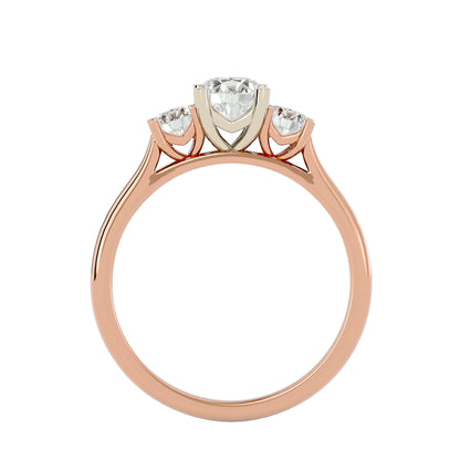 Huong three stone diamond engagement ring