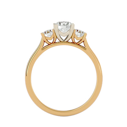 Huong three stone diamond engagement ring