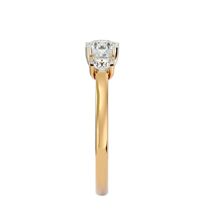 Huong three stone diamond engagement ring