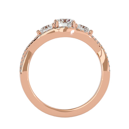 Diep three stone diamond engagement ring
