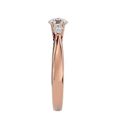 Mei side pear diamond engagement ring