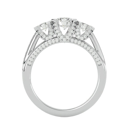 Millie side round diamond engagement ring
