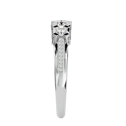 Millie side round diamond engagement ring