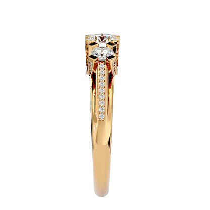 Millie side round diamond engagement ring
