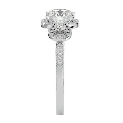 Babette side round diamond engagement ring