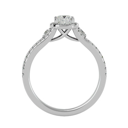Kokoro side round diamond engagement ring