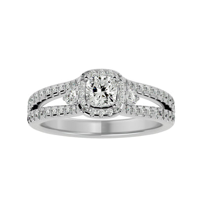 Kokoro side round diamond engagement ring
