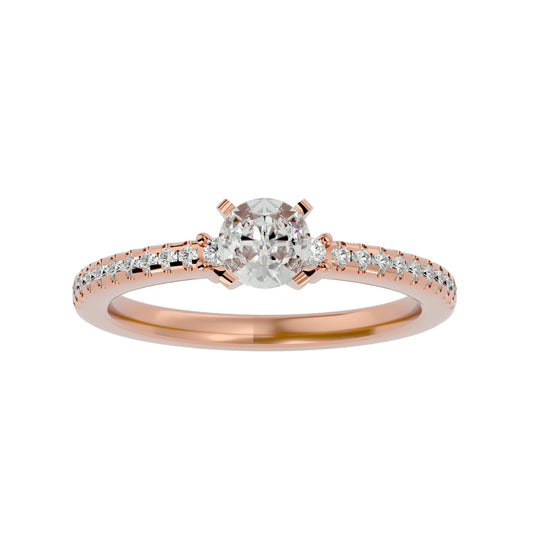 Ichika side round diamond engagement ring