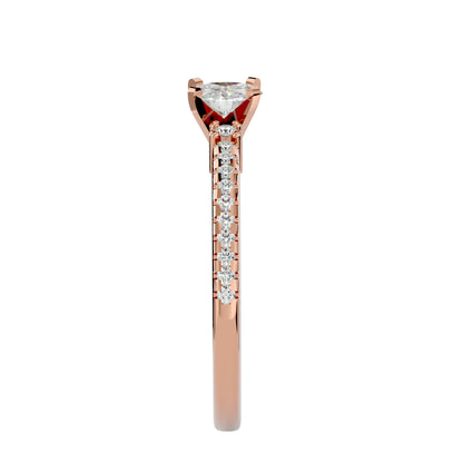 Ichika side round diamond engagement ring