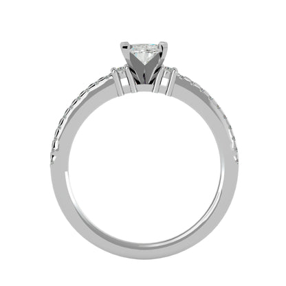 Ichika side round diamond engagement ring