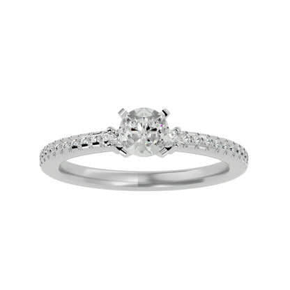 Ichika side round diamond engagement ring