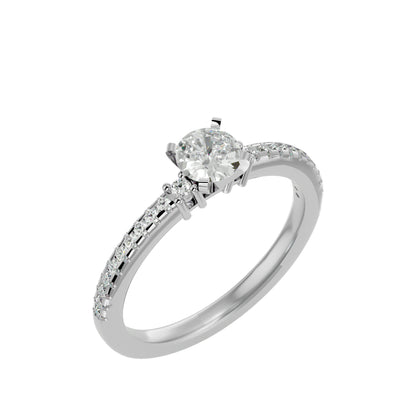 Ichika side round diamond engagement ring