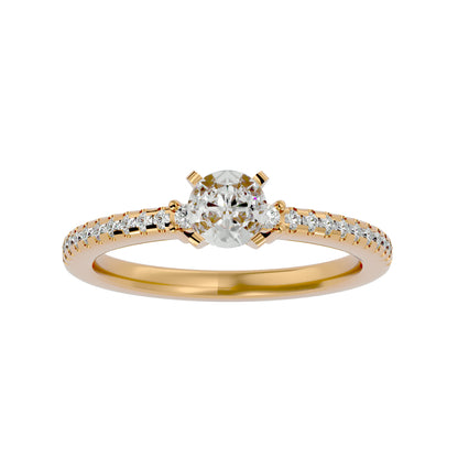 Ichika side round diamond engagement ring