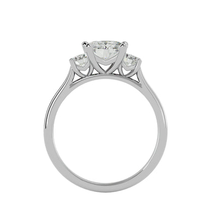 Haruka three stone diamond engagement ring
