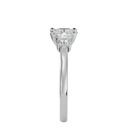 Haruka three stone diamond engagement ring
