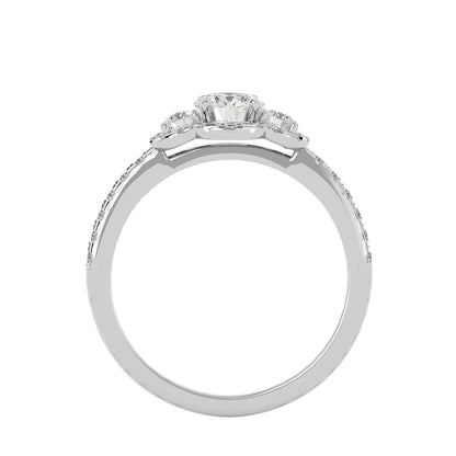 Sayuri three stone diamond engagement ring