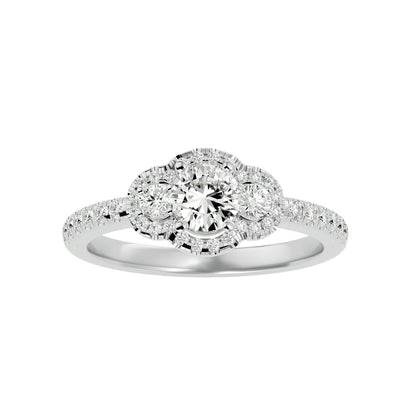Sayuri three stone diamond engagement ring