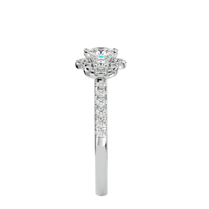 Sayuri three stone diamond engagement ring