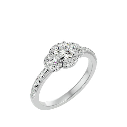 Sayuri three stone diamond engagement ring