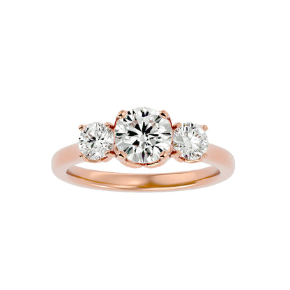 Loes three stone diamond engagement ring