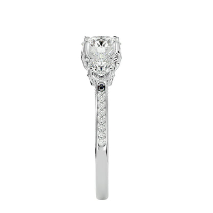 Isabella three stone diamond engagement ring
